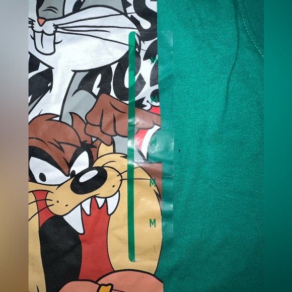 NWT Looney Tunes Shrit Women’s Size Medium Sleeveless Green Teal I’m The Boss - Picture 5 of 8